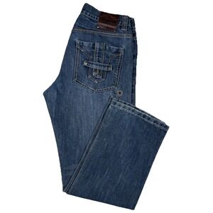 Departed Brookhurst Jeans Mens 32X30 (32X29) Blue Classic Straight‎ Y2K Western